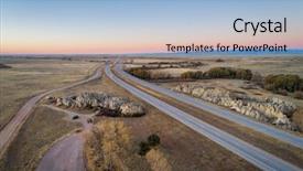  Presentation with traffic light - Beautiful presentation theme featuring i-25 across rolling prairie backdrop and a light blue colored foreground
