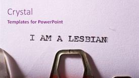  Presentation with paper - Presentation enhanced with i-am-a-lesbian-text background and a sky blue colored foreground