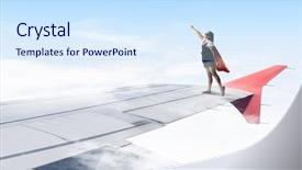  Presentation with super girl - Beautiful slide deck featuring i am a super girl backdrop and a sky blue colored foreground