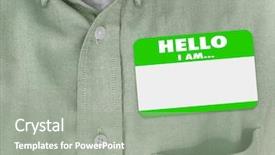  Presentation with name - Theme having i am blank name tag background and a gray colored foreground