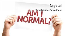  Presentation with normal - Slides featuring i am different - am i normal card isolated background and a white colored foreground