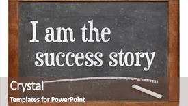  Presentation with positive words - Amazing slide set having i am the success story backdrop and a tawny brown colored foreground