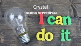  Presentation with yes - Theme featuring i can do it word background and a gray colored foreground