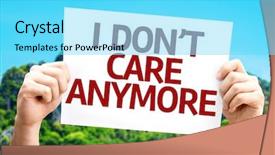  Presentation with dont worry - Amazing presentation having i dont care anymore card backdrop and a cyan colored foreground