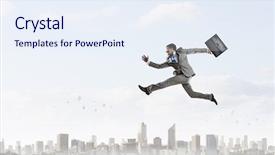  Presentation with media - Beautiful PPT theme featuring i finally did it mixed backdrop and a  colored foreground