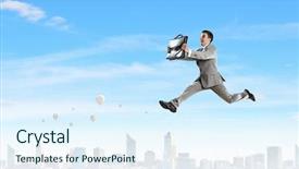  Presentation with media - Presentation featuring i finally did it mixed background and a  colored foreground