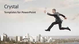  Presentation with media - Presentation design enhanced with i finally did it mixed background and a  colored foreground