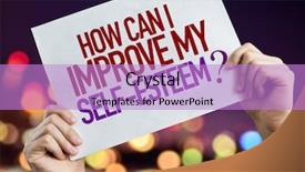  Presentation with low self esteem - Slides with i improve my self-esteem background and a lilac colored foreground