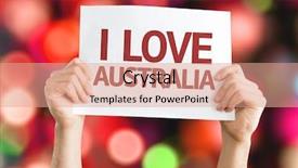  Presentation with australia - Colorful PPT layouts enhanced with i love australia card backdrop and a coral colored foreground
