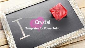  Presentation with gift of love - Cool new presentation with i love gifts written on chalkboard close-up backdrop and a gray colored foreground