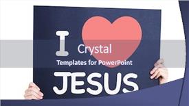  Presentation with jesus love - Presentation consisting of i love jesus card isolated background and a ocean colored foreground