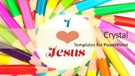  Presentation with love frame - PPT layouts featuring i love jesus text background and a blonde colored foreground