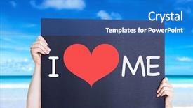  Presentation with myself - Slide set enhanced with i love me card background and a teal colored foreground