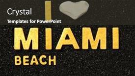  Presentation with miami - Slide deck enhanced with i-love-miami-beach-golden background and a tawny brown colored foreground