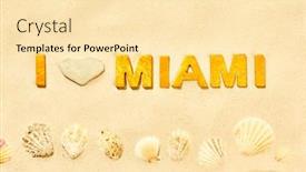  Presentation with miami - Theme consisting of i-love-miami-letters background and a blonde colored foreground