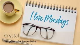  Presentation with positive attitude - Slide deck consisting of i-love-mondays-handwriting background and a lemonade colored foreground