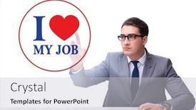  Presentation with job - Slides consisting of i-love-my-job-concept background and a light gray colored foreground