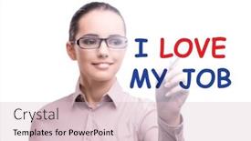  Presentation with job - Presentation theme with i-love-my-job-concept background and a lemonade colored foreground