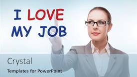  Presentation with job - Theme with i-love-my-job-concept background and a light blue colored foreground