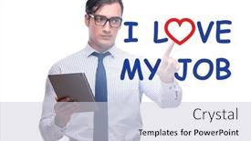  Presentation with job - Presentation enhanced with i-love-my-job-concept background and a lemonade colored foreground