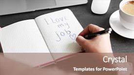  Presentation with job - PPT layouts featuring i love my job concept background and a coral colored foreground