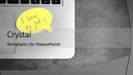  Presentation with job - Cool new presentation with i love my job concept backdrop and a light gray colored foreground