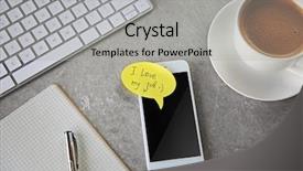  Presentation with job - PPT layouts with i love my job concept background and a light gray colored foreground