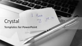  Presentation with job - Cool new slide set with i love my job concept backdrop and a  colored foreground