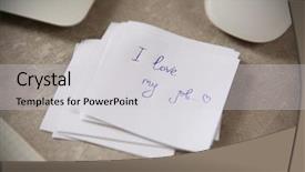  Presentation with job - Amazing presentation theme having i love my job concept backdrop and a  colored foreground