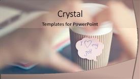  Presentation with love heart - Slides featuring i love my job concept background and a coral colored foreground