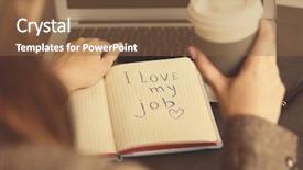 Presentation with job - Amazing PPT theme having i love my job concept backdrop and a tawny brown colored foreground