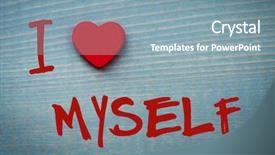  Presentation with myself - Slide set enhanced with i love myself background and a seafoam green colored foreground