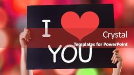  Presentation with love - Amazing presentation having i love you card backdrop and a crimson colored foreground