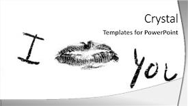  Presentation with emo love - Presentation theme with i love you emo background and a white colored foreground