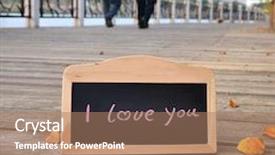  Presentation with mother love - Presentation theme enhanced with i love you handwritten message background and a coral colored foreground