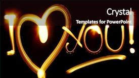  Presentation with black light - Slide set consisting of i love you phrase created background and a black colored foreground