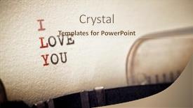  Presentation with love - Presentation featuring i-love-you-phrase-written background and a lemonade colored foreground