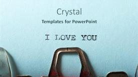  Presentation with love - Slide set consisting of i-love-you-text-written background and a cool aqua colored foreground