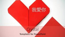  Presentation with love heart - Theme with i-love-you-written background and a red colored foreground