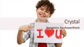  Presentation with love - Beautiful theme featuring i love you backdrop and a lemonade colored foreground