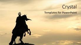  Presentation with peter - PPT theme featuring i monument in saint petersburg background and a lemonade colored foreground