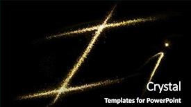  Presentation with gold dust - PPT theme consisting of i of gold glittering star background and a black colored foreground