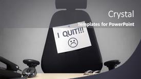  Presentation with quit - Presentation theme with i-quit-resignation-note background and a  colored foreground