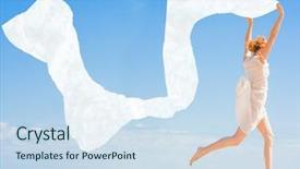  Presentation with pure white - Audience pleasing theme consisting of i run white and pure backdrop and a sky blue colored foreground