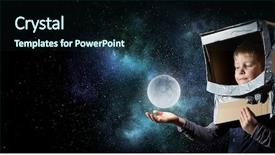  Presentation with space - Cool new slides with i will explore space mixed backdrop and a wine colored foreground