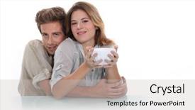  Presentation with leave - Presentation with i won't leave you alone background and a light gray colored foreground