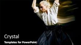  Presentation with black woman - Colorful slide deck enhanced with kenjutsu bodoka woman isolated black backdrop and a black colored foreground