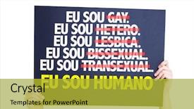  Presentation with trans pride - Slide set consisting of iam - i am gay straight lesbian background and a gold colored foreground