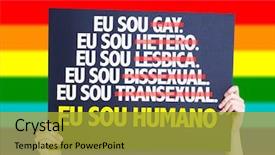  Presentation with gay rainbow flag - Presentation design enhanced with iam - i am gay straight lesbian background and a gold colored foreground