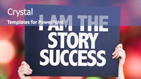  Presentation with career success story line - Amazing presentation theme having iam - i am the story success backdrop and a ocean colored foreground